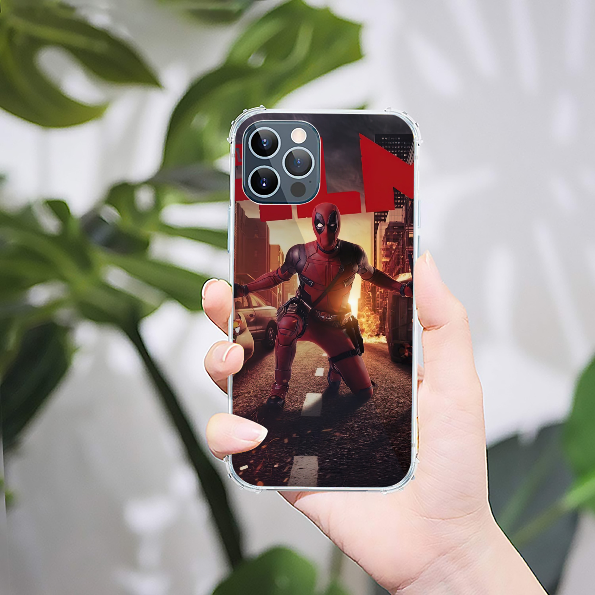 （画像用） Deadpool デッドプール 【iPhone 12シリーズ対応】透明スマホケース（クリアソフトケース）